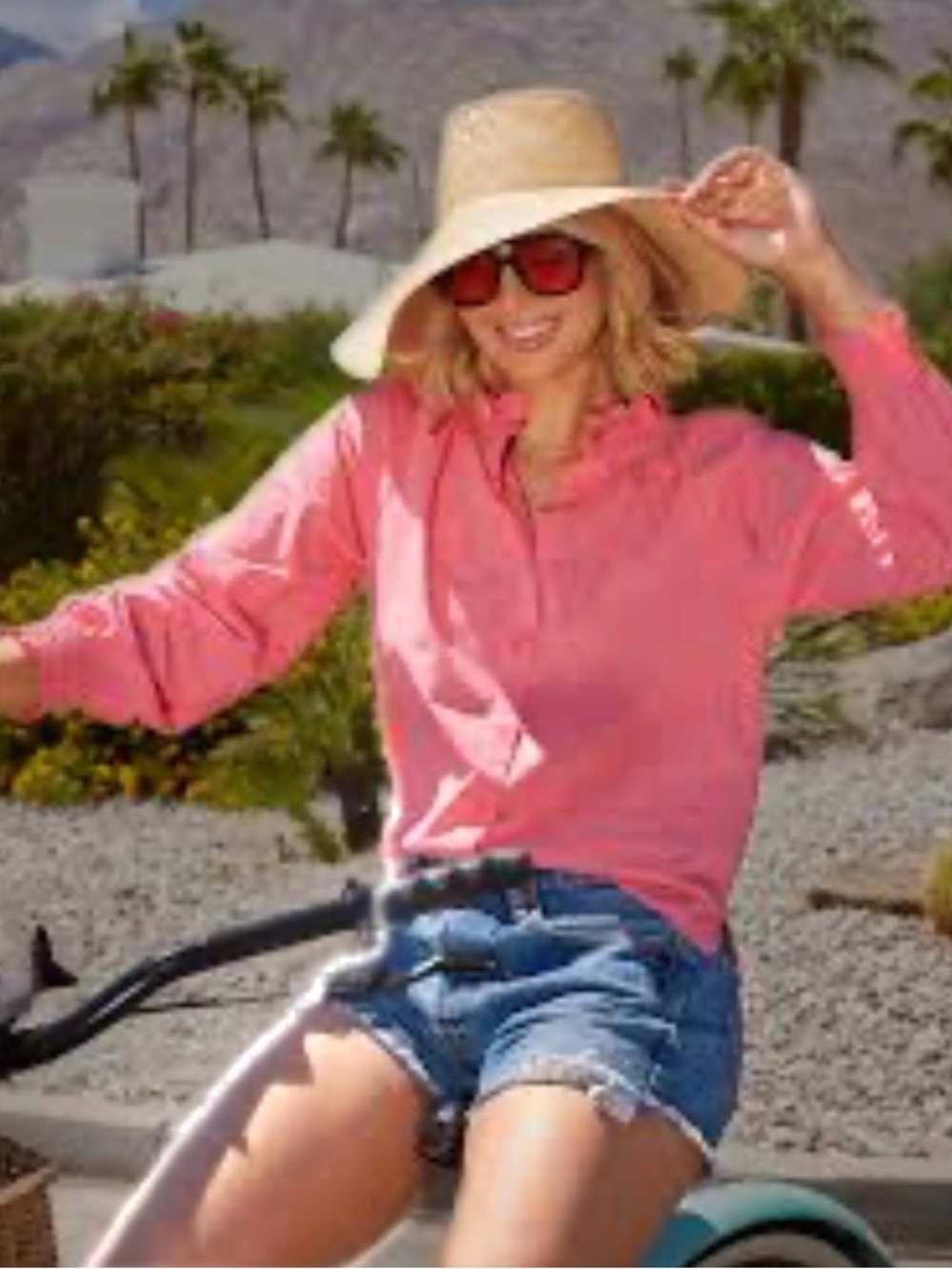 bobi Coral Pink Button-Down Shirt